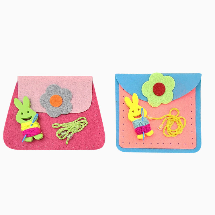 پک خلاقیت کودک، دوخت کیف دوزک با سوزن پلاستیکی