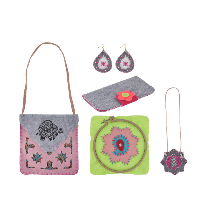 کیف بندی و گلدوزی با ابزار آموزشی کوک ترنج