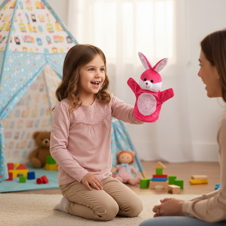 خرید عروسک نمایشی خرگوش با کیفیت ایمن