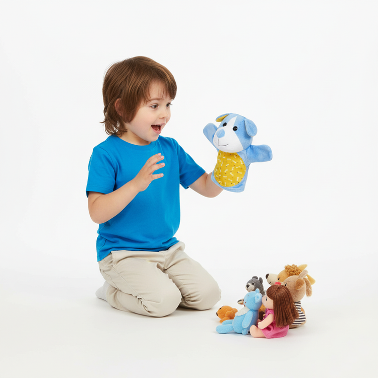 نمایش عروسکی دستکشی سگ برای قصهگویی