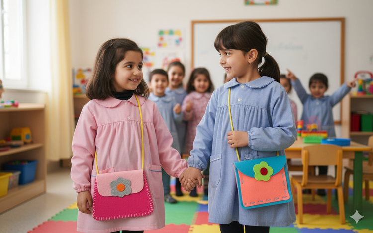 پک خلاقیت کودک، دوخت کیف با سوزن پلاستیکی